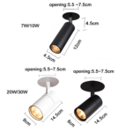 Hem & Trädgård > Belysning > Belysningsarmaturer > Taklampor Svarta och Vita LED-inbyggda taklampor