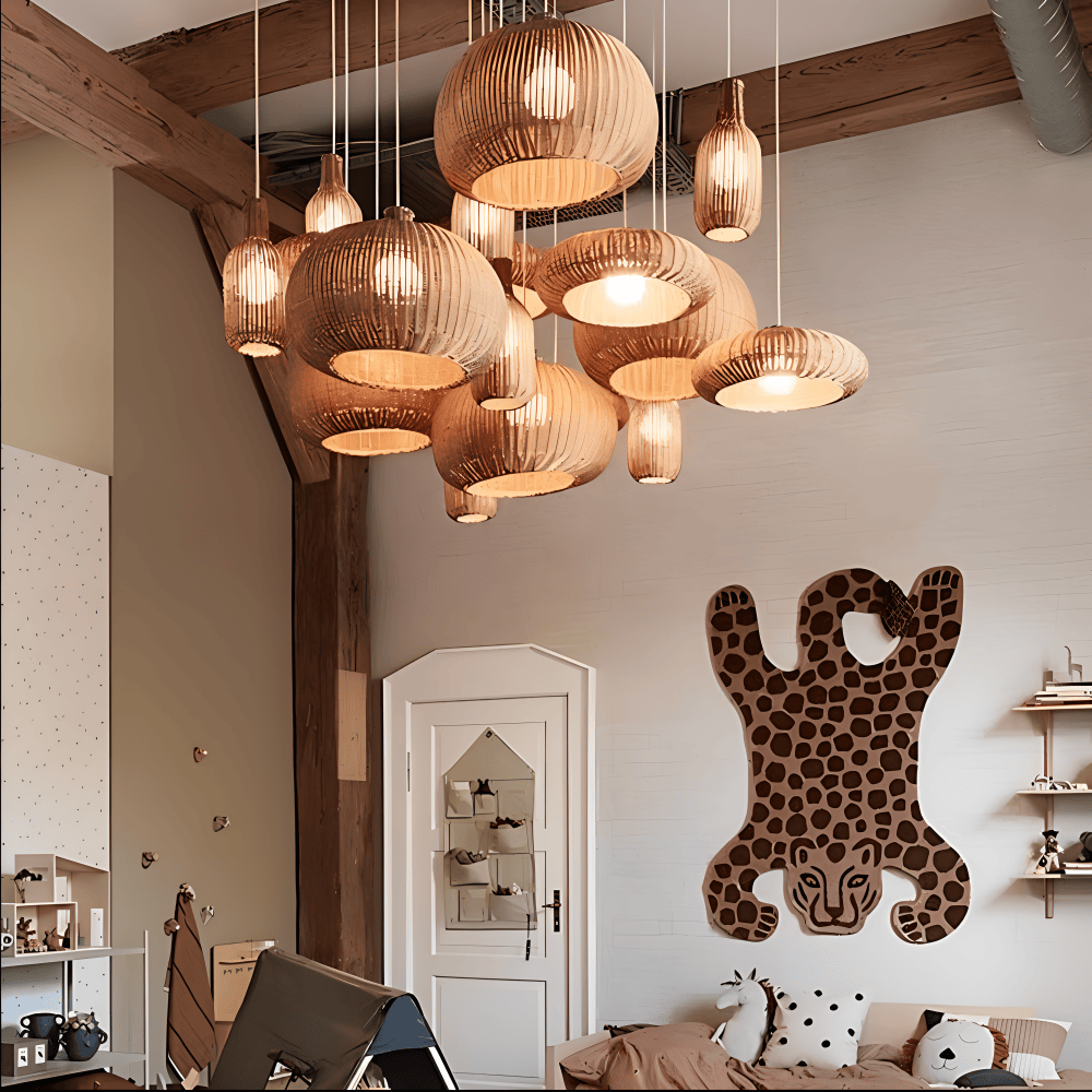 Hem & Trädgård > Belysning > Belysningsarmaturer > Taklampor Taklampa Vintage Handgjord Rattan