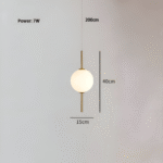 Hem & Trädgård > Belysning > Belysningsarmaturer > Taklampor Vertikalt Snöre med Matt Glaskula