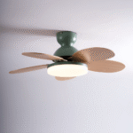 Hem & Trädgård > Belysning > Taklampor > Takfläktar med Belysning Färgglad Blomblad Design Takfläkt med Inbyggd LED-Belysning