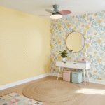 Hem & Trädgård > Belysning > Taklampor > Takfläktar med Belysning Färgglad Blomblad Design Takfläkt med Inbyggd LED-Belysning