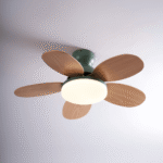 Hem & Trädgård > Belysning > Taklampor > Takfläktar med Belysning Färgglad Blomblad Design Takfläkt med Inbyggd LED-Belysning