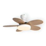 Hem & Trädgård > Belysning > Taklampor > Takfläktar med Belysning Färgglad Blomblad Design Takfläkt med Inbyggd LED-Belysning