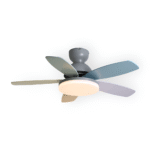 Hem & Trädgård > Belysning > Taklampor > Takfläktar med Belysning Färgglad Blomblad Design Takfläkt med Inbyggd LED-Belysning