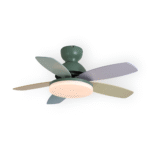 Hem & Trädgård > Belysning > Taklampor > Takfläktar med Belysning Färgglad Blomblad Design Takfläkt med Inbyggd LED-Belysning