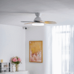 Hem & Trädgård > Belysning > Taklampor > Takfläktar med Belysning Färgglad Blomblad Design Takfläkt med Inbyggd LED-Belysning