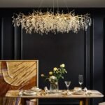 Lyxig Kristall Taklampa i Guld