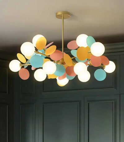 Modern Taklampa i Färgglad Gren-Design