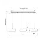 Modern Taklampa i Glas – Justerbar LED-Belysning för Matbord