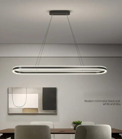 Modern Vit Taklampa i Lång Design