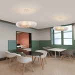 Pendant Lamp Lyxig Cirkelformad Taklampa med vita Fjädrar