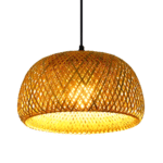 Pendant Light efze Handflätad Bambus Wicker Hänglampa