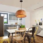 Pendant Light efze Handflätad Bambus Wicker Hänglampa