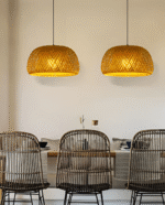 Pendant Light efze Handflätad Bambus Wicker Hänglampa
