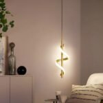 Pendant Lights Gyllene Spiralformad Taklampa