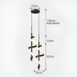 Pendant Lights Gyllene Spiralformad Taklampa