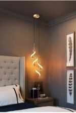 Pendant Lights Gyllene Spiralformad Taklampa