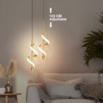Pendant Lights Gyllene Spiralformad Taklampa