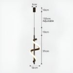 Pendant Lights Gyllene Spiralformad Taklampa