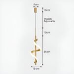 Pendant Lights Gyllene Spiralformad Taklampa