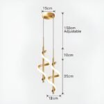 Pendant Lights Gyllene Spiralformad Taklampa