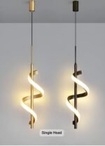 Pendant Lights Gyllene Spiralformad Taklampa