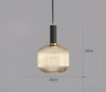 Pendant Lights Randig Ljuskrona i Vintageglas
