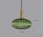Pendant Lights Randig Ljuskrona i Vintageglas