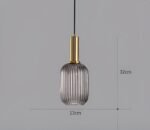 Pendant Lights Randig Ljuskrona i Vintageglas