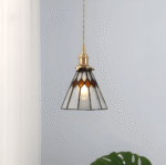 Pendant Lights Retro Geometrisk Hängande Lampa i Kopparglas