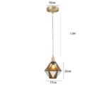 Pendant Lights Retro Geometrisk Hängande Lampa i Kopparglas