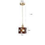 Pendant Lights Retro Geometrisk Hängande Lampa i Kopparglas
