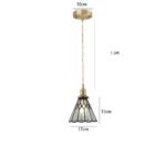 Pendant Lights Retro Geometrisk Hängande Lampa i Kopparglas