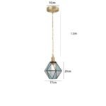 Pendant Lights Retro Geometrisk Hängande Lampa i Kopparglas