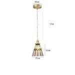 Pendant Lights Retro Geometrisk Hängande Lampa i Kopparglas